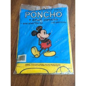 NWT Deadstock Vintage Mickey Mouse Poncho